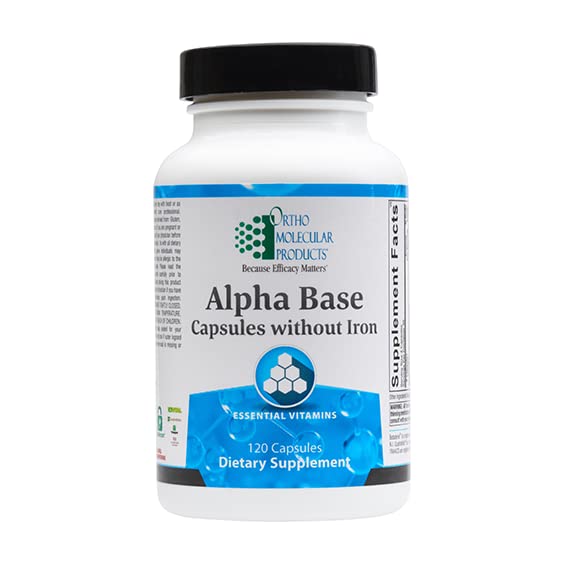Ortho Molecular - Alpha Base Caps without Iron - 120 Capsules - The Oasis of Health