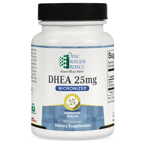 Ortho Molecular DHEA 25mg Micronized 90 Capsules - The Oasis of Health