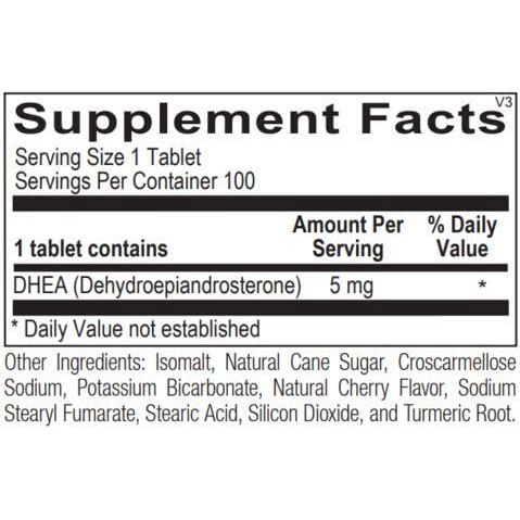 Ortho Molecular DHEA Tablets (Micronized) - 5mg, 100 Tablets - The Oasis of Health