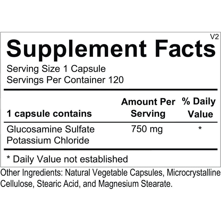 Ortho Molecular Glucosamine Sulfate 120 Cap - The Oasis of Health