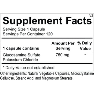 Ortho Molecular Glucosamine Sulfate 120 Cap - The Oasis of Health