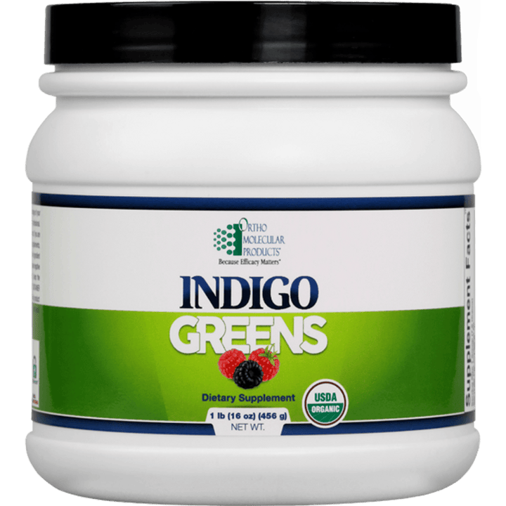 Ortho Molecular Indigo Greens Powder 60 Servings - The Oasis of Health