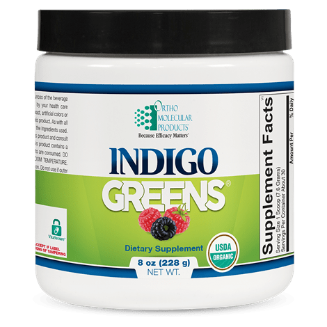 Ortho Molecular Indigo Greens Powder 60 Servings - The Oasis of Health
