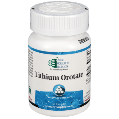 Ortho Molecular Lithium Orotate 10 mg 60 Capsules - The Oasis of Health