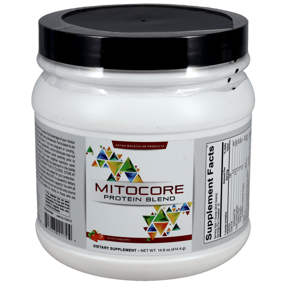 Ortho Molecular MitoCORE Powder Strawberry 14.6 oz - The Oasis of Health