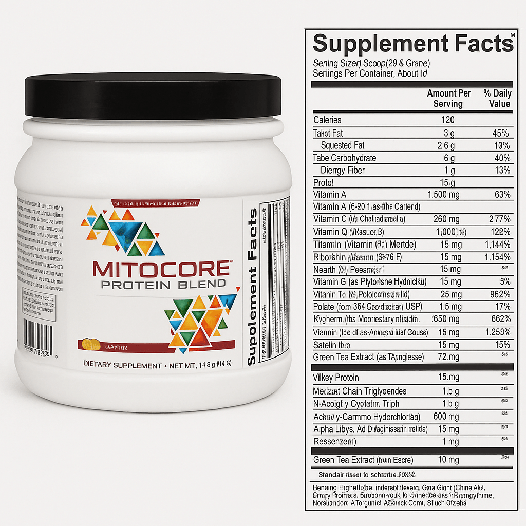 Ortho Molecular MitoCORE® Protein Blend Lemon 14 servings - The Oasis of Health