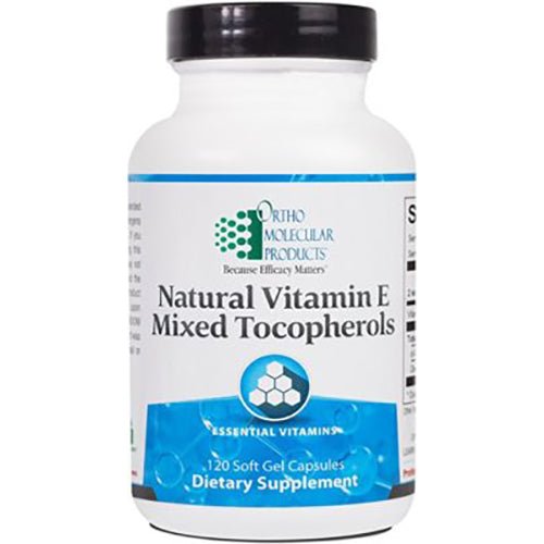 Ortho Molecular Natural Vitamin E Mixed Tocopherols 120 Softgels - The Oasis of Health