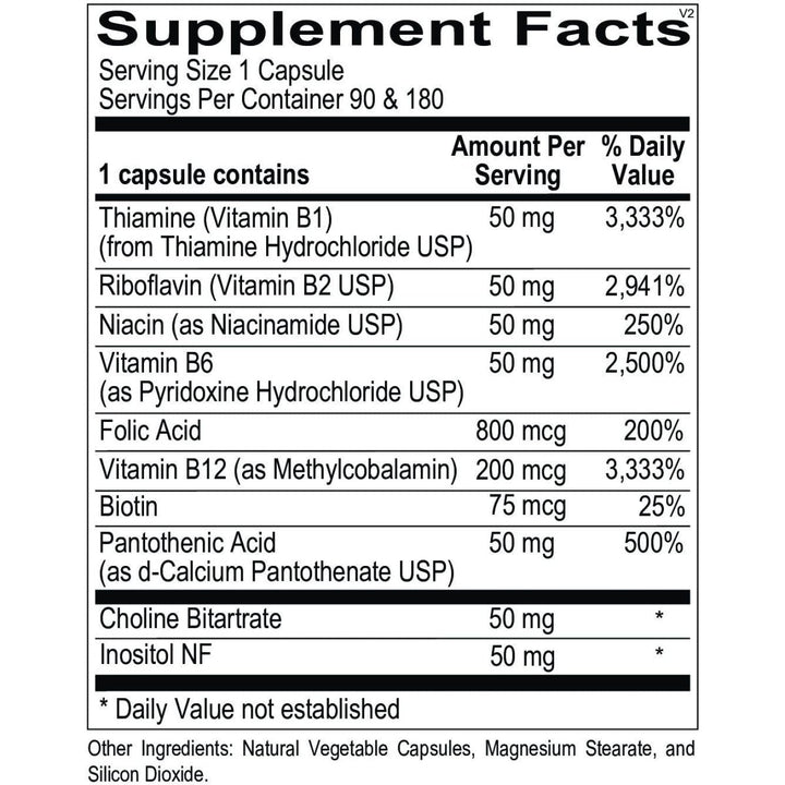 Ortho Molecular - Ortho B Complex - 90 Capsules - The Oasis of Health