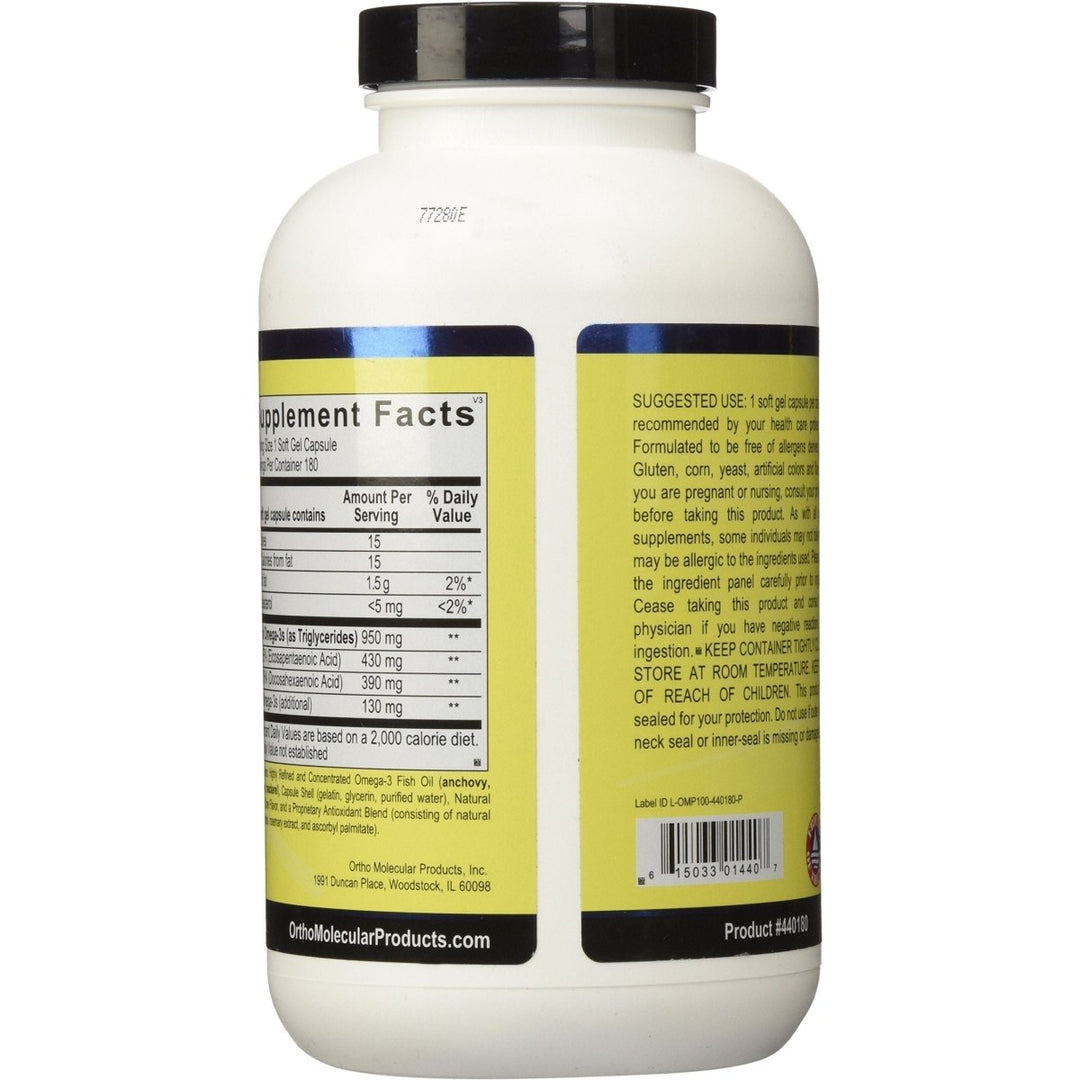 Ortho Molecular - Orthomega 820 - 180 Soft Gel Capsules - The Oasis of Health