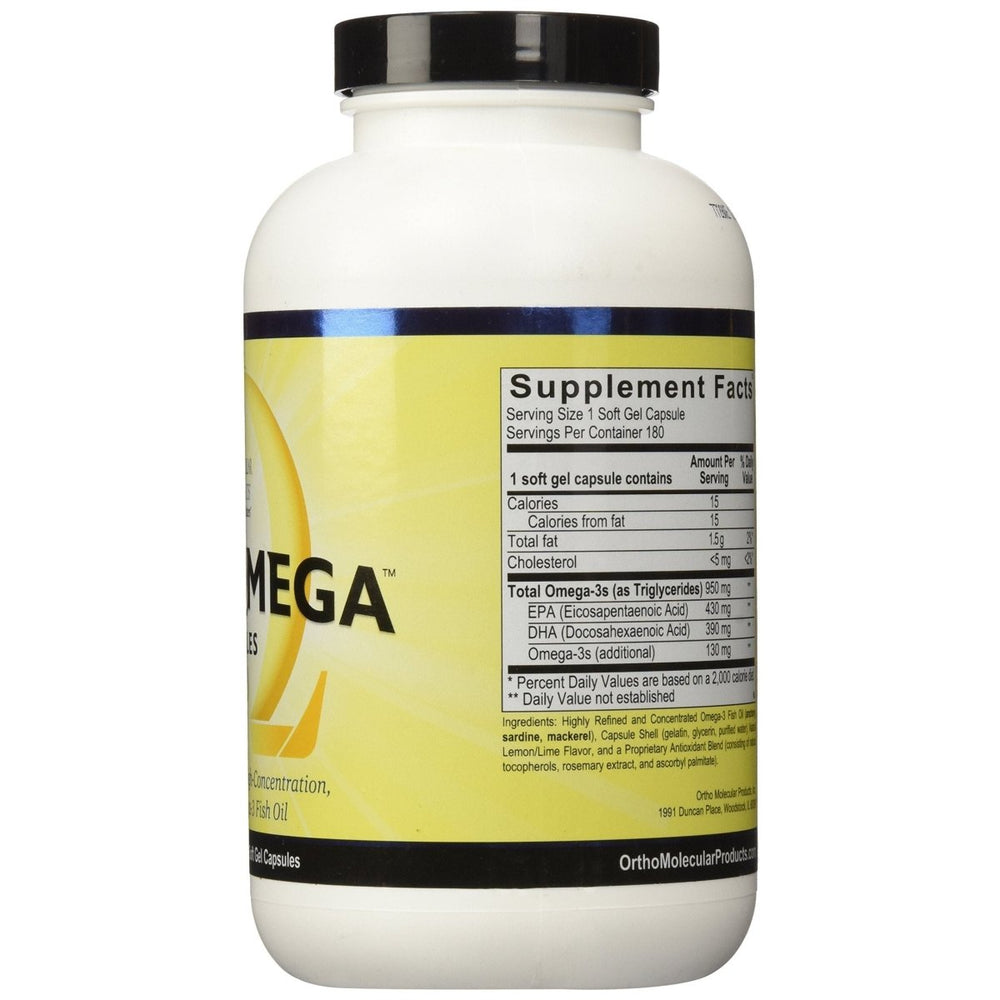 Ortho Molecular - Orthomega 820 - 180 Soft Gel Capsules - The Oasis of Health