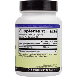Ortho Molecular - Phosphatidylserine - 90 Softgels - The Oasis of Health