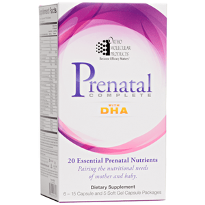 Ortho Molecular - Prenatal Complete with DHA - 30 Day Supply (6 - 15 Capsule and 5 softgel Capsule Packages) - The Oasis of Health