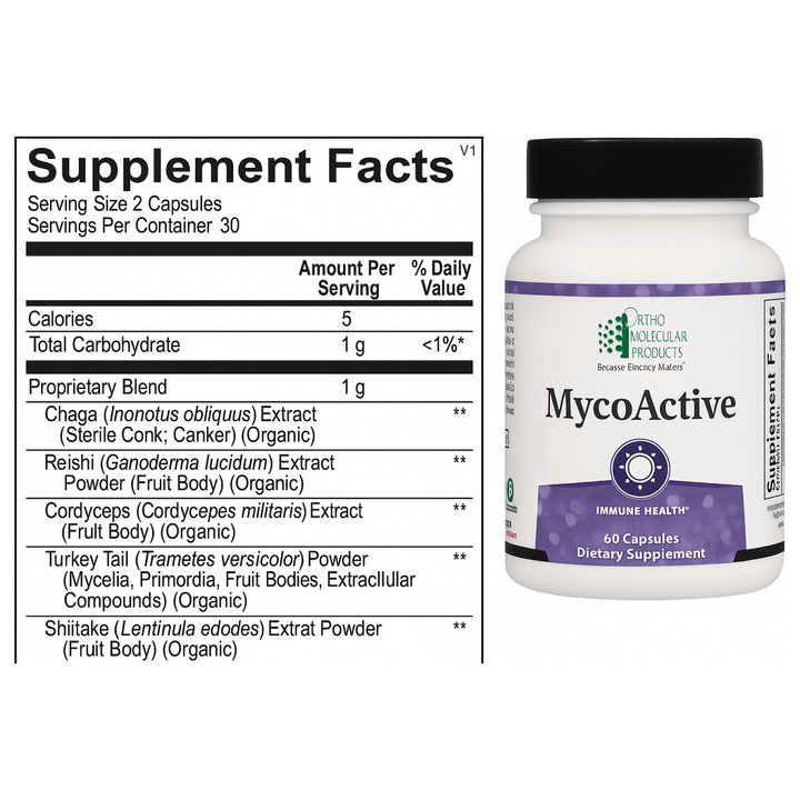 Ortho Molecular Products MycoActive 60 Caps - The Oasis of Health