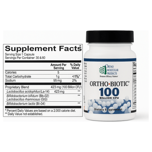 Ortho Molecular Products Ortho Biotic® 100 60 Caps 100 billion CFU - The Oasis of Health