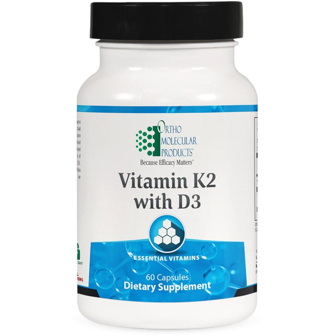Ortho Molecular Products, Vitamin K2 with D3 60 caps - The Oasis of Health