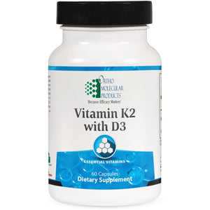 Ortho Molecular Products, Vitamin K2 with D3 60 caps - The Oasis of Health