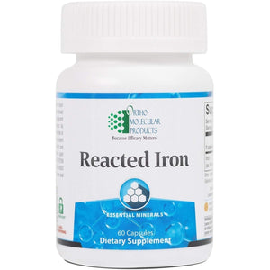 Ortho Molecular - Reacted Iron - 60 Capsules - The Oasis of Health