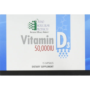 Ortho Molecular - Vitamin D3 50,000 IU - 15 Capsule Blister Pack - The Oasis of Health