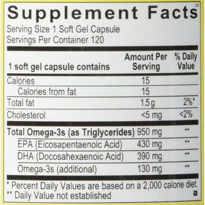Orthomega 820 Capsules - New Formulation - 60 Softgel Capsules - The Oasis of Health