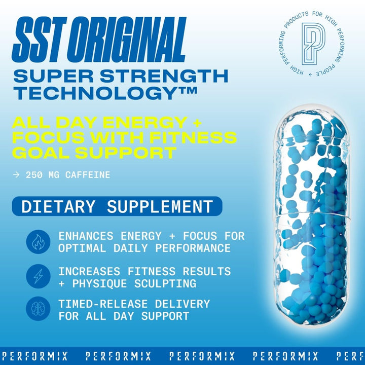 PERFORMIX - SST Original - Pre Workout - 250 mg Caffeine 60 Capsules - The Oasis of Health