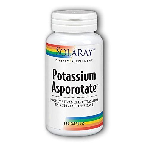 Potassium 99mg Asporotate Solaray 100 Caps - 3 Pack - The Oasis of Health
