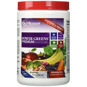 Power Greens Premium - Berry 17.3oz - Large - 42 Servings by NuMedica - The Oasis of Health