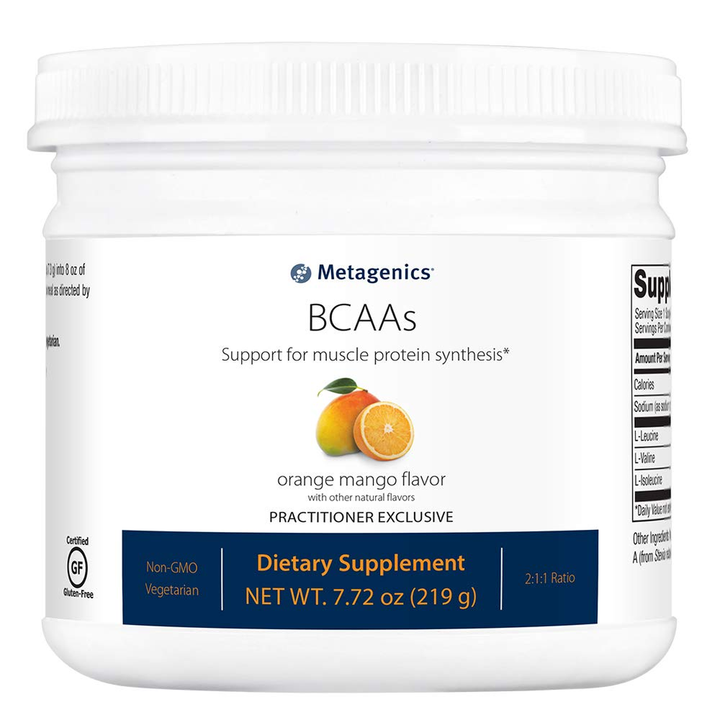 Metagenics BCAAs Powder 7.72 oz (219 g), Orange Mango Flavor, 30 Servings