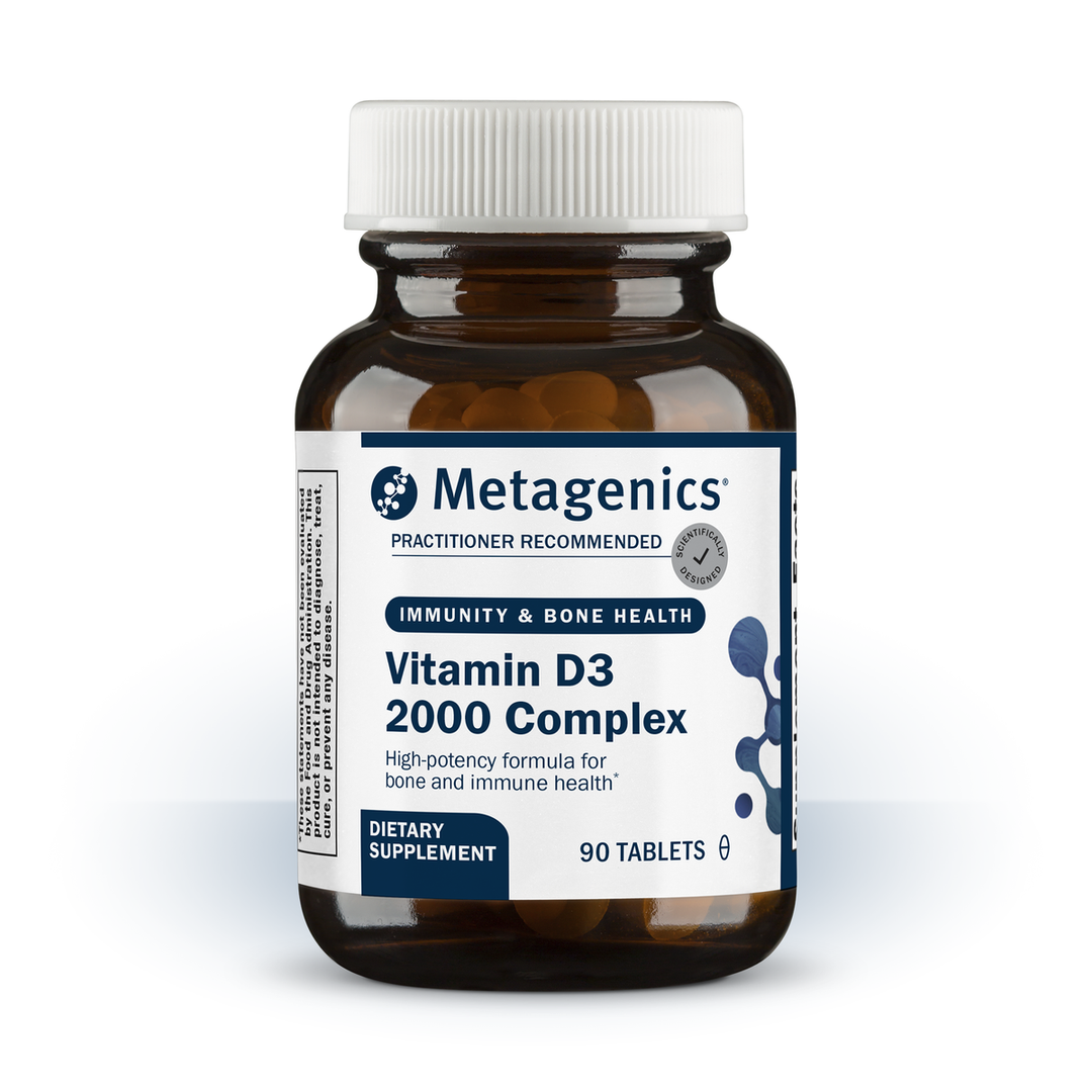Metagenics Vitamin D3 2000 IU Complex - Vitamin D Supplement for Healthy Bone Formation, Cardiovascular Health, and Immune Support - 90 Count