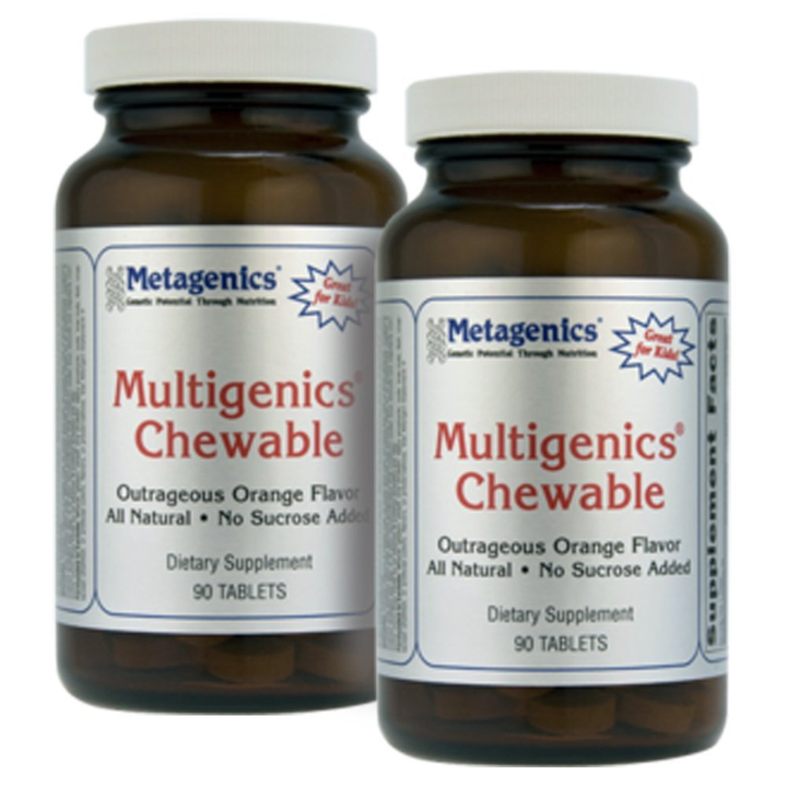 Metagenics Multigenics Chewable Orange Flavor 90 Tablets - TwinPak