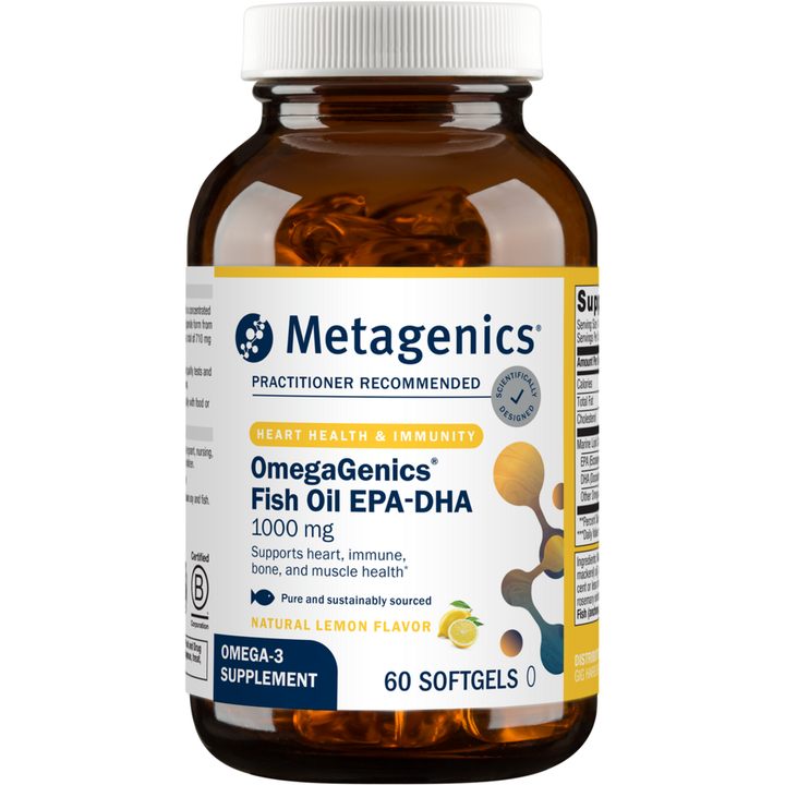 Metagenics OmegaGenics EPA-DHA 720mg - Daily Omega 3 Fish Oil Supplement to Support Cardiovascular, Musculoskeletal and Immune System Health - 60 Count