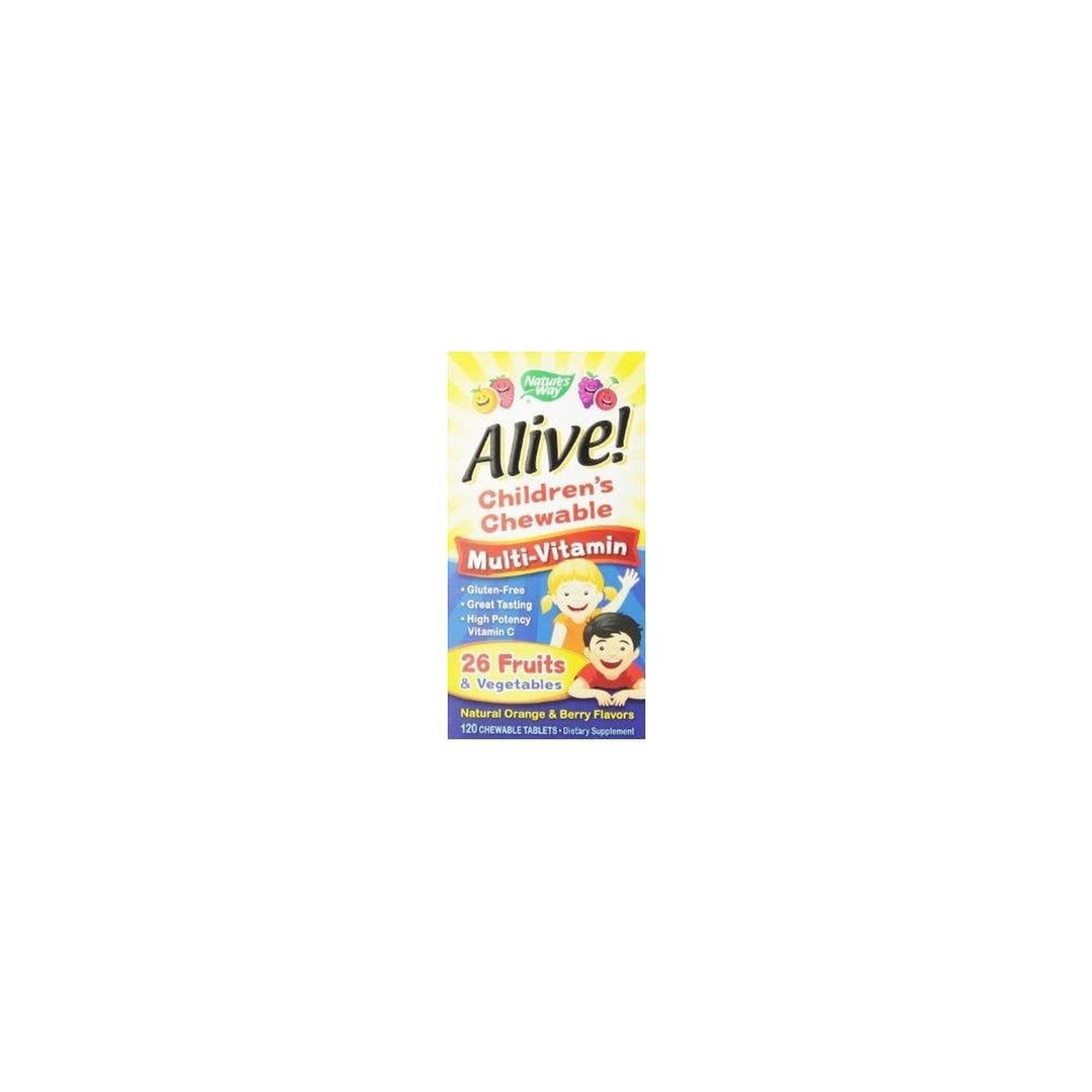 Nature's Way Alive! Multi-Vitamin Chewables for Kids - 120 Chewable Tablets