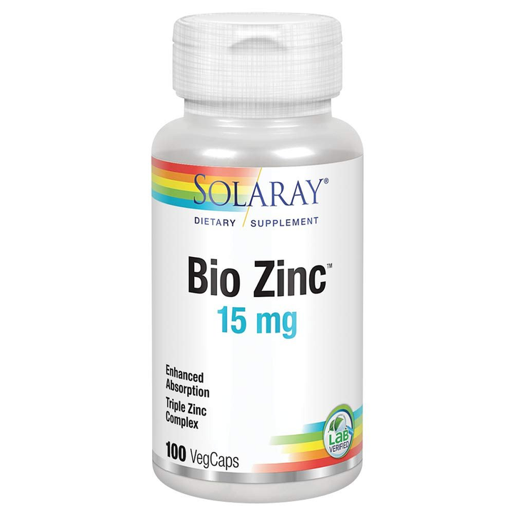 Solaray Bio Zinc 15 mg 100 VegCaps