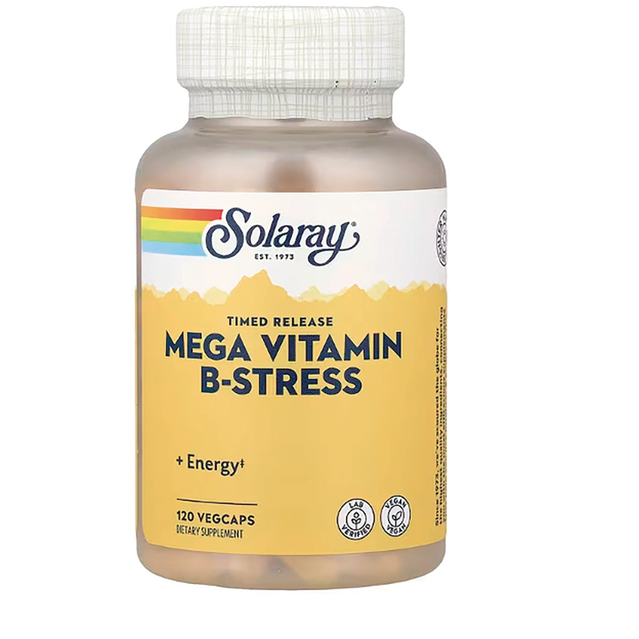 SOLARAY B Stress AM Two Stage Timed Release Supplement 120 Count