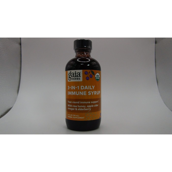 Gaia Herbs Black Elderberry Syrup Adult Daily - Immune Support Supplement - 3 Fl Oz (9-Day Supply)