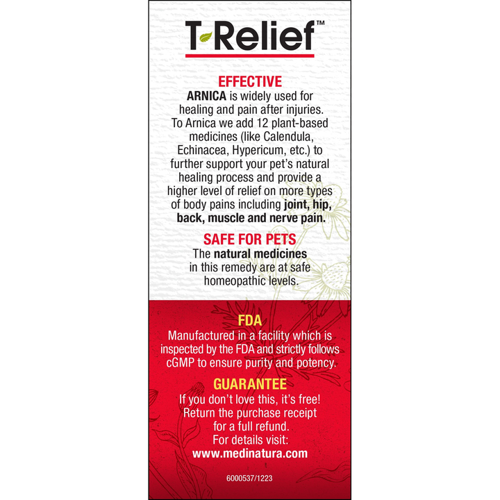 MediNatura T-Relief Pet Pain 90 Tablets