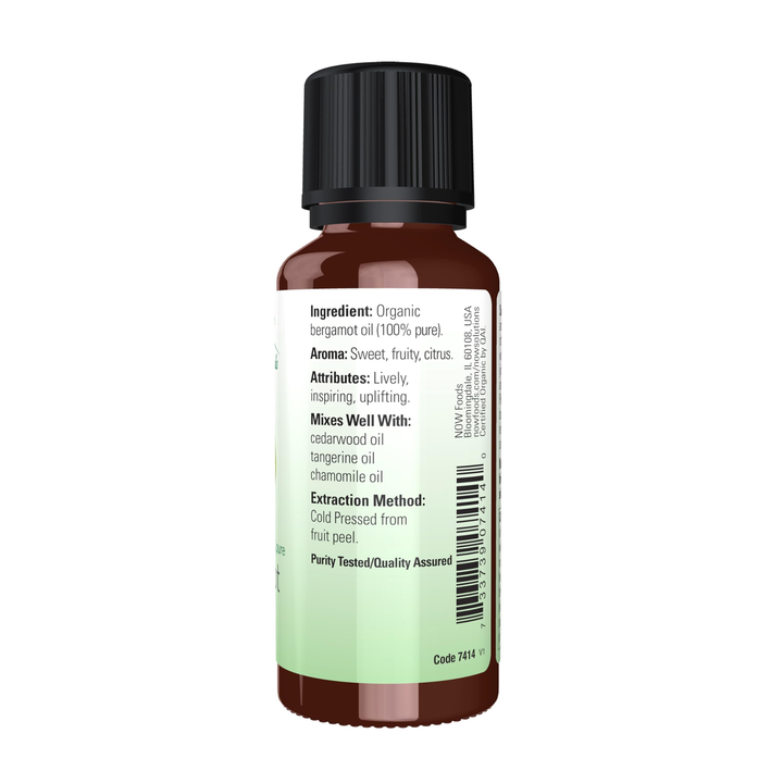 Now Essentiel Oils Bergamot Oil Organic 1 Oz - 7414