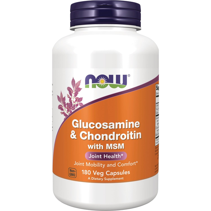 Now Foods Glucosamine &amp; Chondroitin with MSM 180 Vcaps - 3172 - 2 Pack