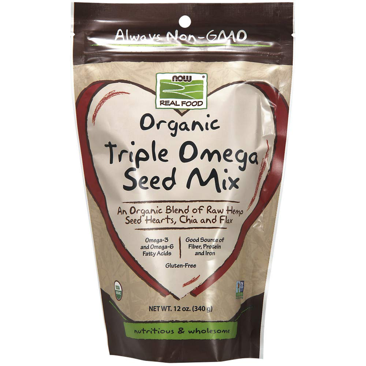 Now Real Food Triple Omega Seed Mix Organic 12oz - 6323