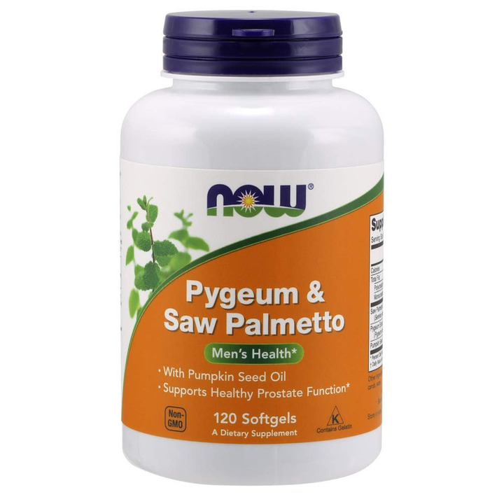 Now Foods Pygeum &amp; Saw Palmetto 120 Softgels - 4729
