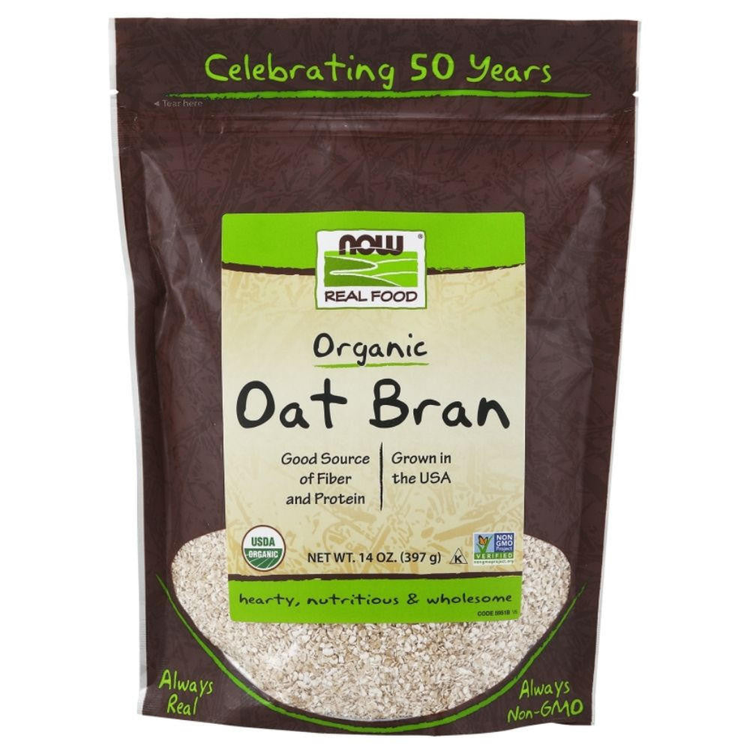 Now Real Food Oat Bran Organic 14oz - 5951