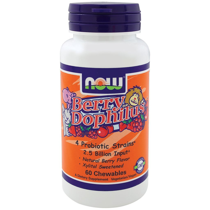 Now Foods BerryDophilus Kids 2 Billion 10 Strains 60 Chewables - 2936