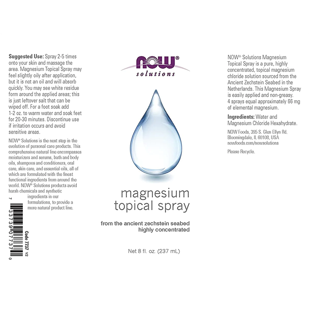 Now Solutions Magnesium Topical Spray 8oz - 7737