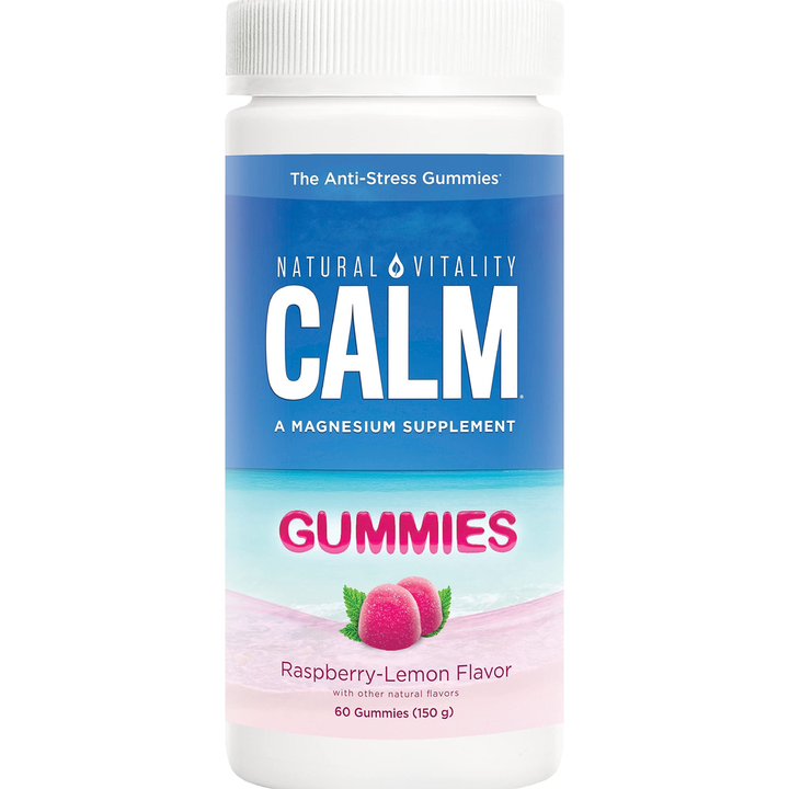 Natural Vitality Calm Gummies Raspberry Lemon 60 Count