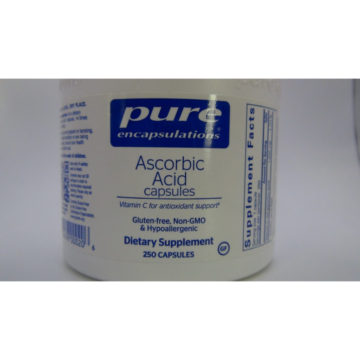 Pure Encapsulations Asorbic Acid Capsules 250 Capsules