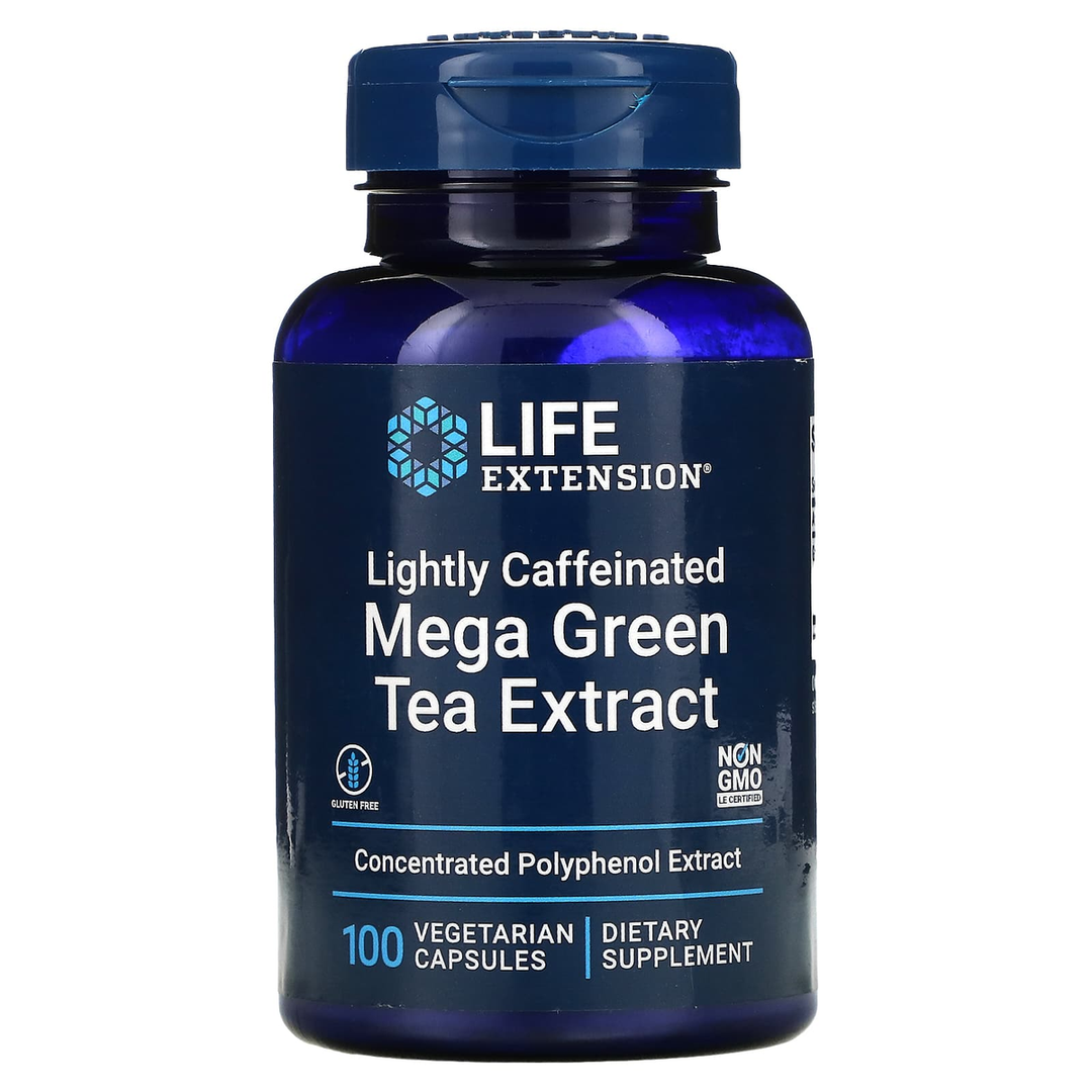 Life Extension Mega Green Tea Extract Lightly Caffeinated 100 Vcaps