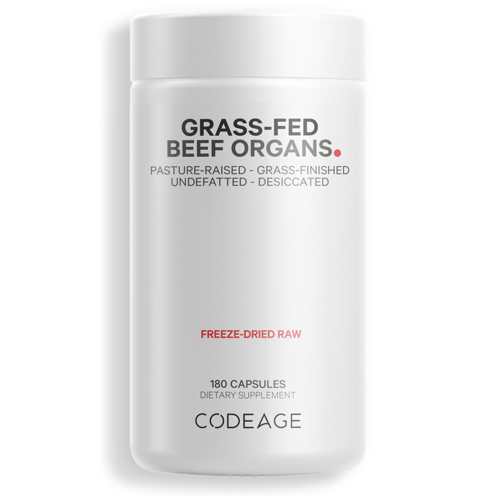 Codeage - Beef Organs Grass-Fed &amp; Pasture Raised - 180 Capsules