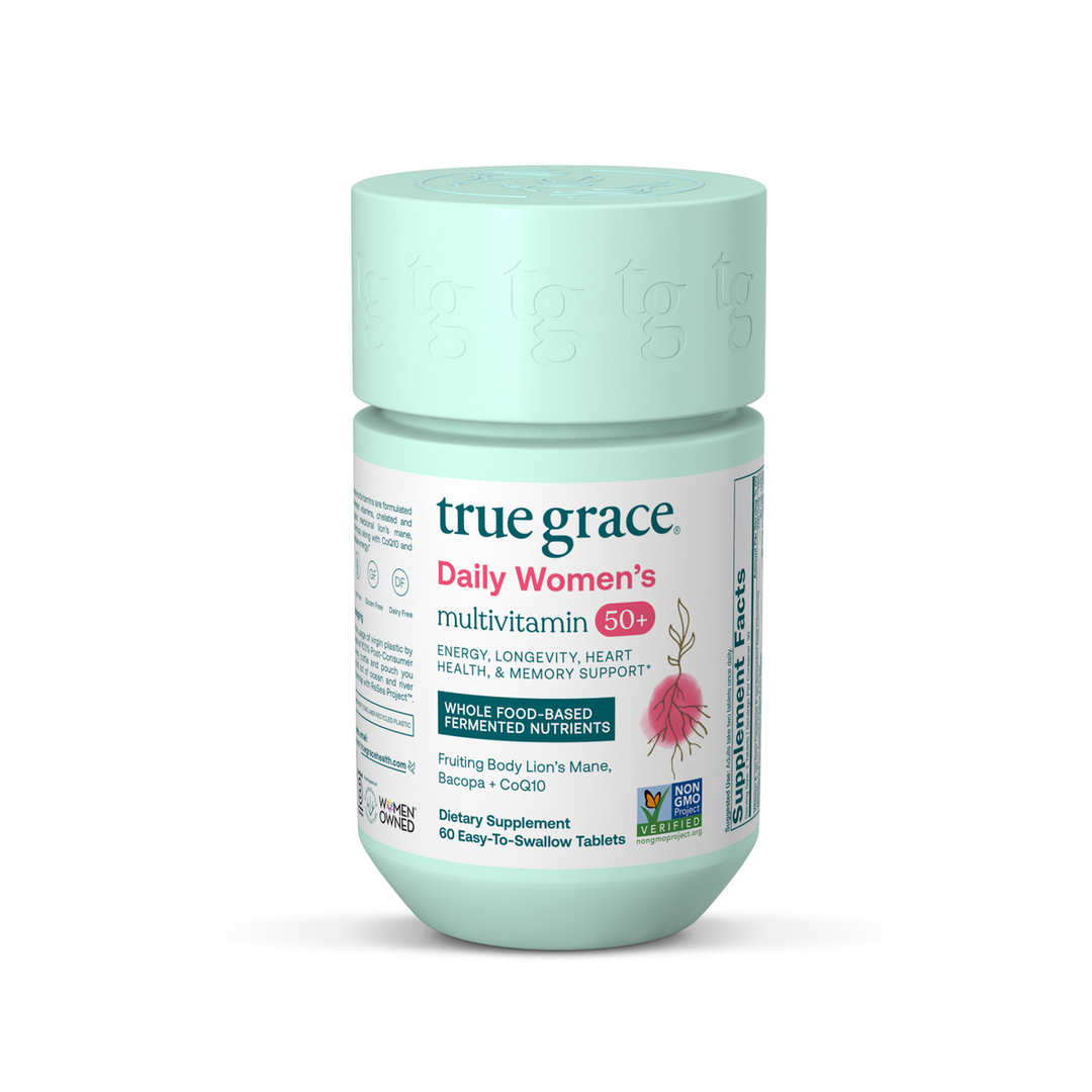 True Grace - Lion's Mane Fruiting Body Organic Mushroom Extract - 120 Vegan Capsules