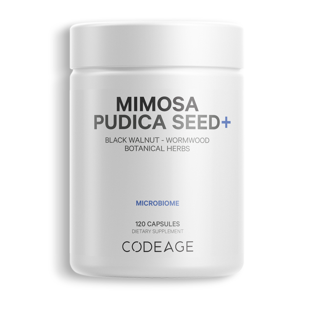 Codeage - Amen Mimosa Pudica Seed Capsules - 2 Month Supply - Organic Mimosa Pudica - 120 Vegetable Capsule(s)