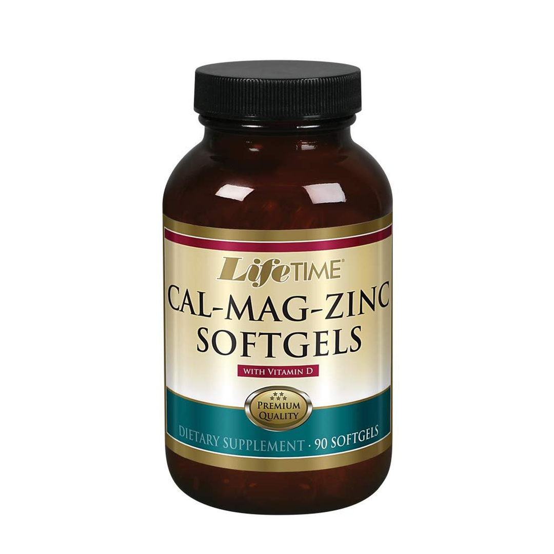 Lifetime Calcium Magnesium Zinc w/Vitamin D 90 Capsules, 30 Servings