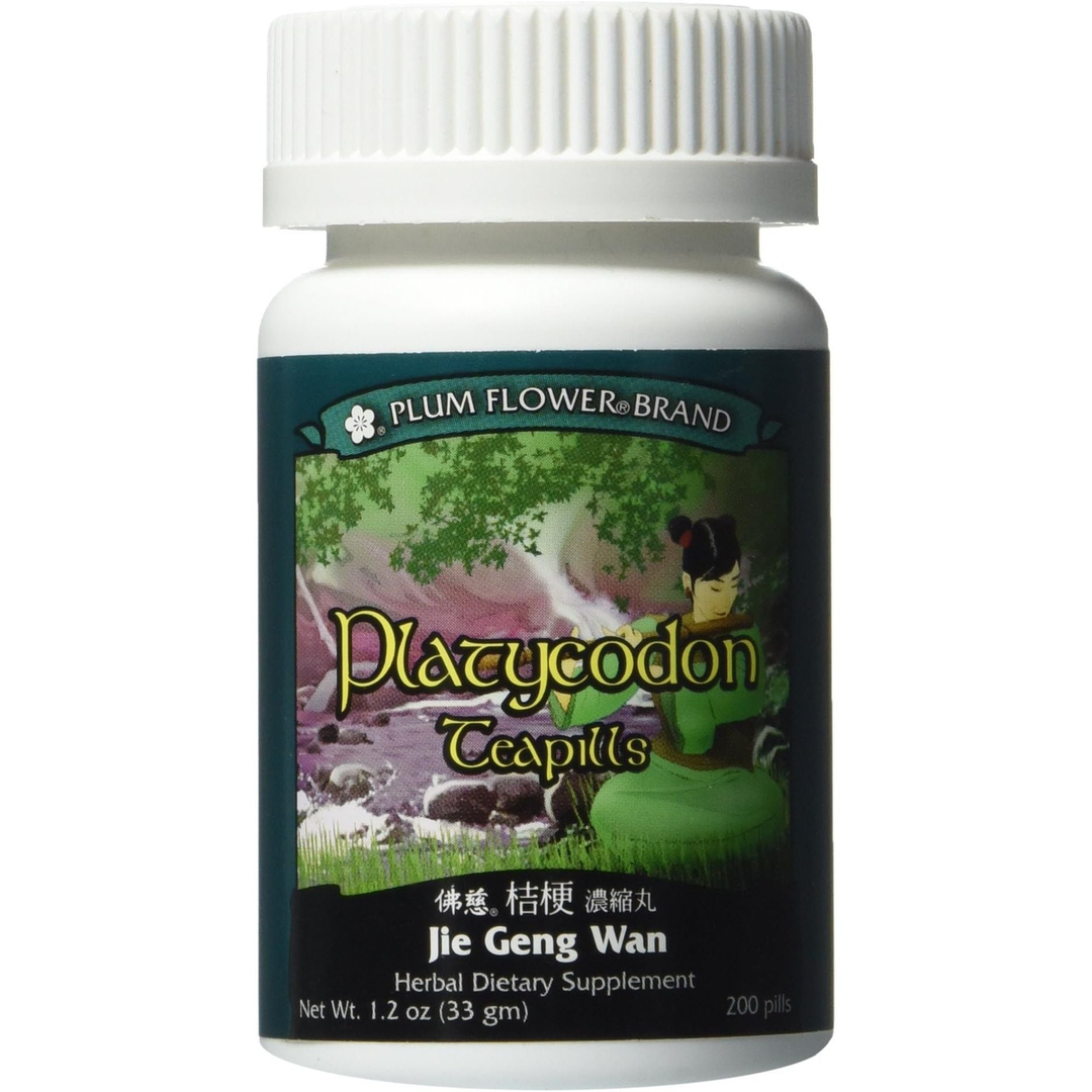 Jie Geng Wan, Platycodon Teapills, 200 ct, Plum Flower